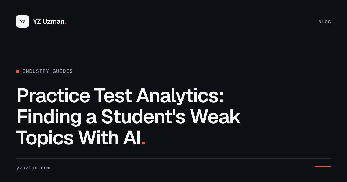 Practice Test Analytics: Finding a Student's Weak Topics With AI