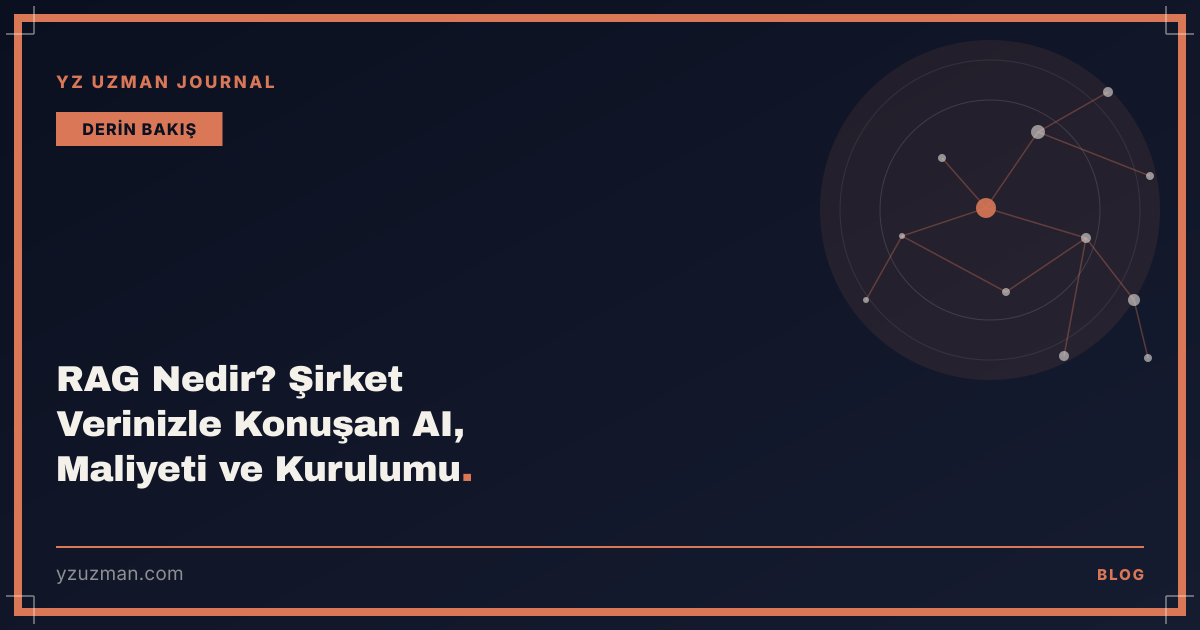 RAG Nedir? Şirket Verinizle Konuşan AI, Maliyeti ve Kurulumu