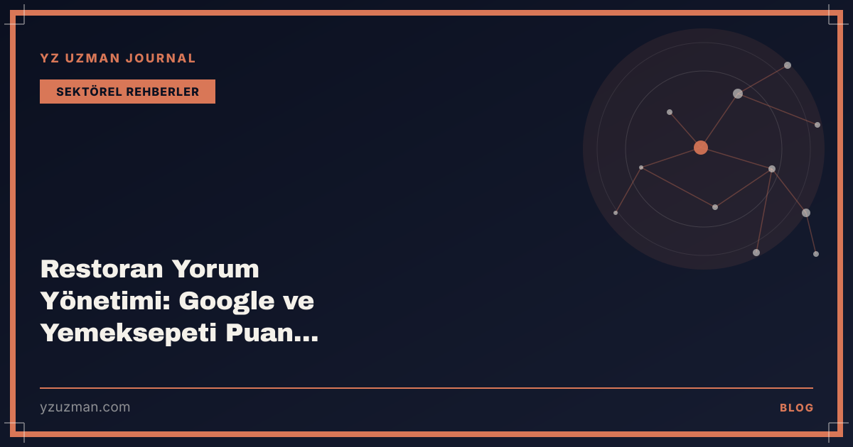 Restoran Yorum Yönetimi: Google ve Yemeksepeti Puan Rehberi