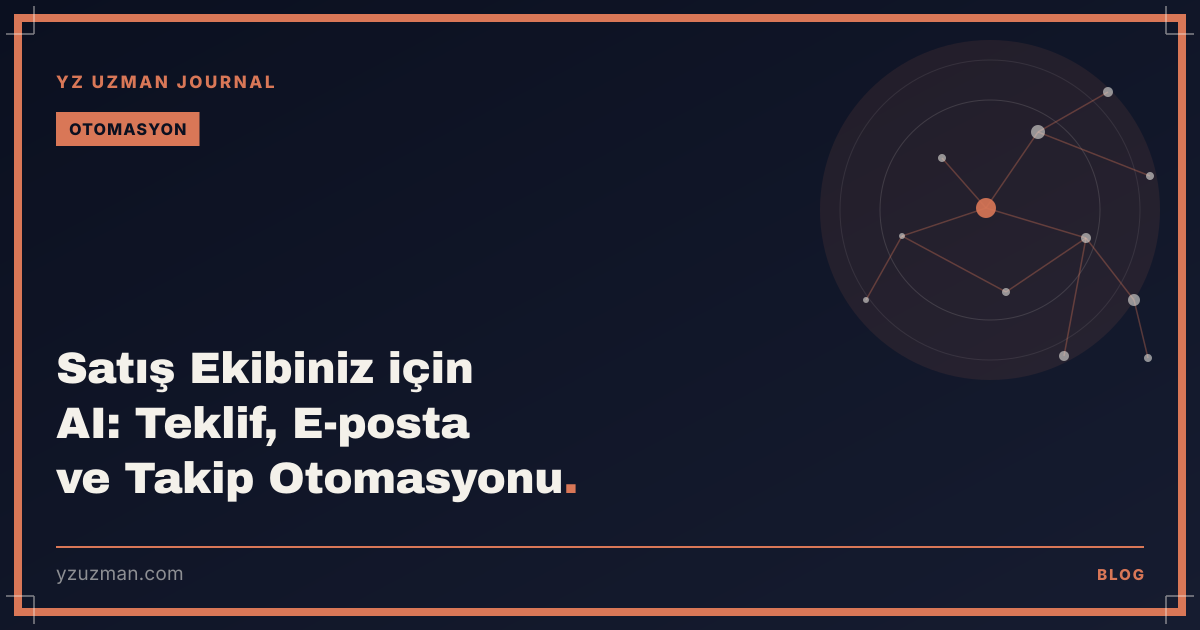 Satış Ekibiniz için AI: Teklif, E-posta ve Takip Otomasyonu