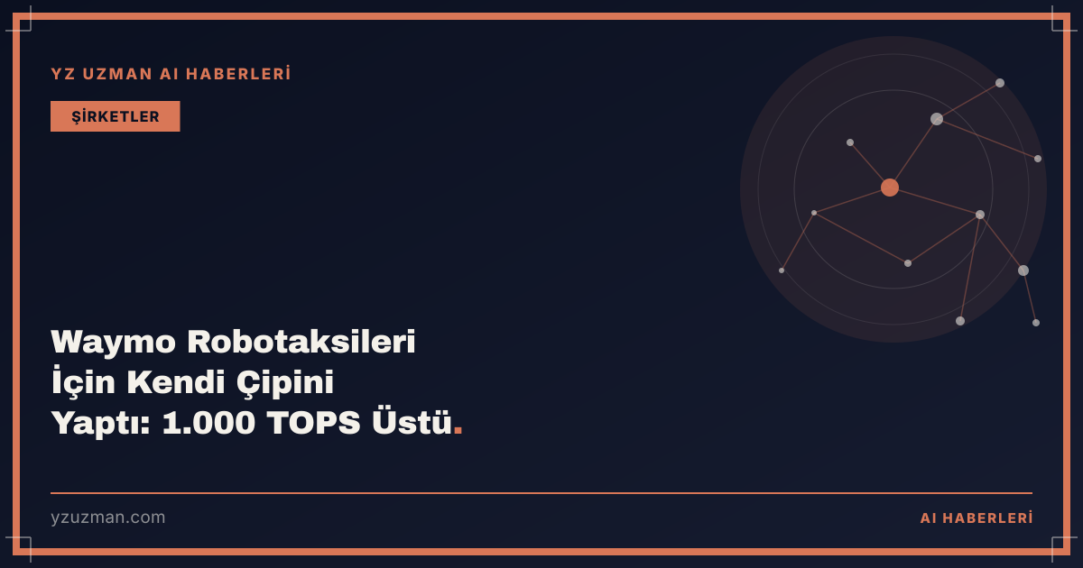 Waymo Robotaksileri İçin Kendi Çipini Yaptı: 1.000 TOPS Üstü