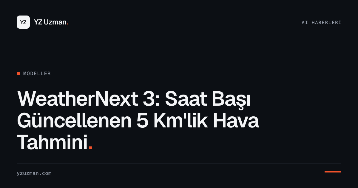 WeatherNext 3: Saat Başı Güncellenen 5 Km'lik Hava Tahmini