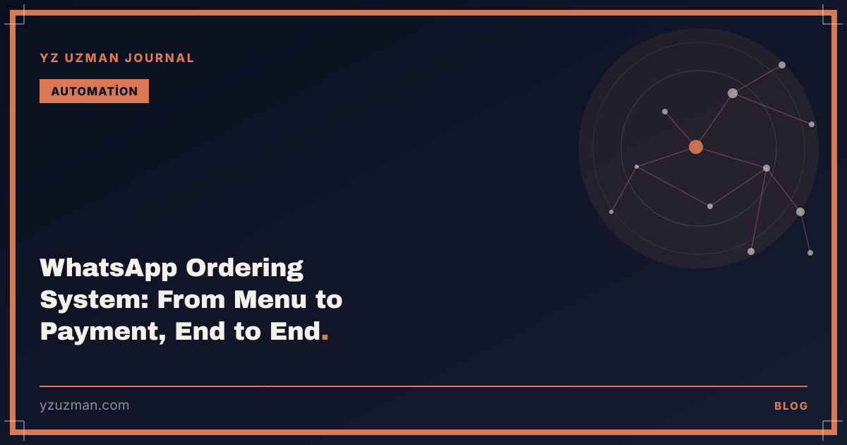 WhatsApp Ordering System: From Menu to Payment, End to End