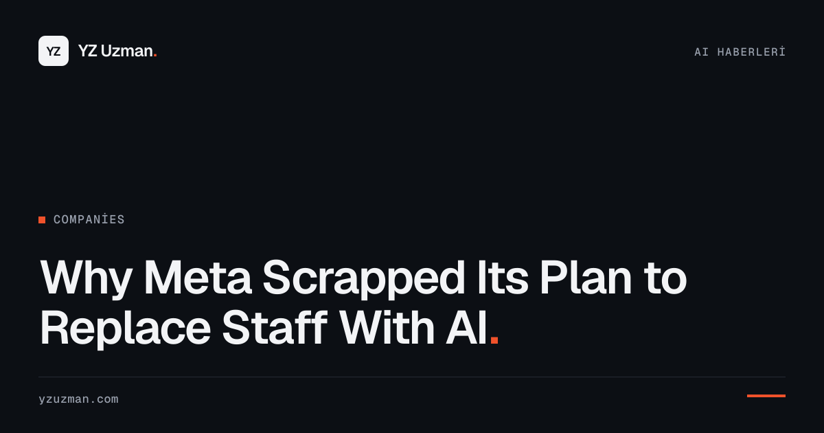 Why Meta Scrapped Its Plan to Replace Staff With AI
